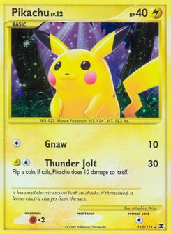 Gold Pokémon Cards — Pikachu