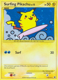 Surfing Pikachu Rising Rivals #114