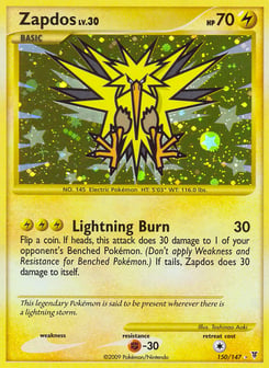 Gold Pokémon Cards — Zapdos