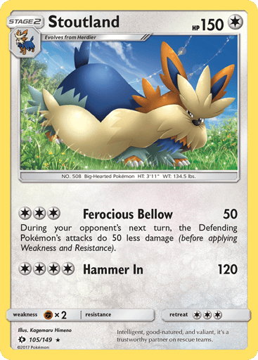 Stoutland — Sun & Moon #105