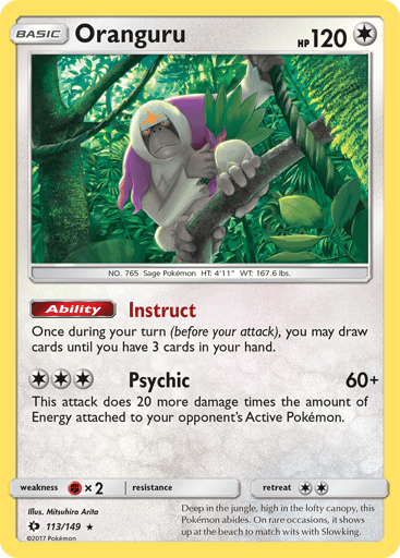 Oranguru — Sun & Moon #113