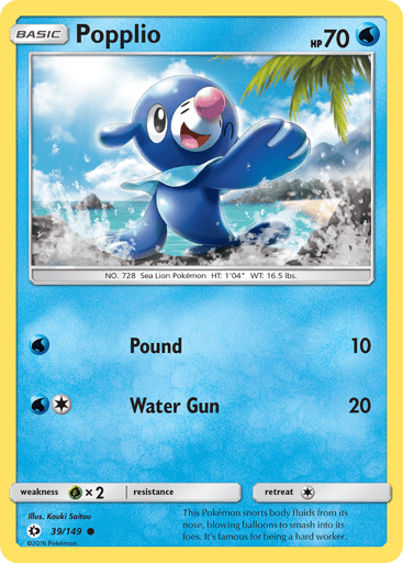 Popplio — Sun & Moon #39
