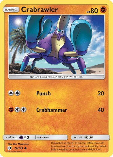Crabrawler — Sun & Moon #72