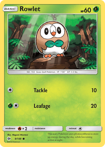 Rowlet — Sun & Moon #9