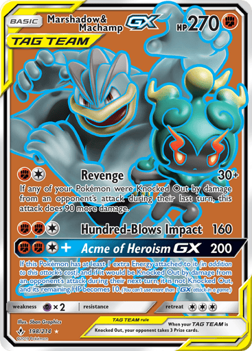 Marshadow & Machamp-GX — Unbroken Bonds #198