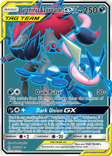 Greninja & Zoroark-GX — Unbroken Bonds #200