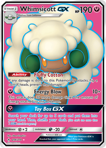 Whimsicott-GX — Unbroken Bonds #206