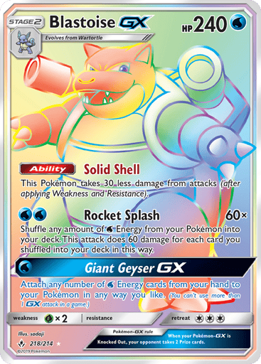 Blastoise-GX — Unbroken Bonds #218