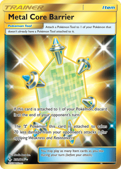 Gold Pokémon Cards — Metal Core Barrier