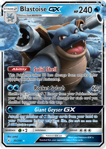 Blastoise-GX — Unbroken Bonds #35
