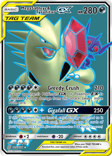 Mega Sableye & Tyranitar-GX — Unified Minds #225