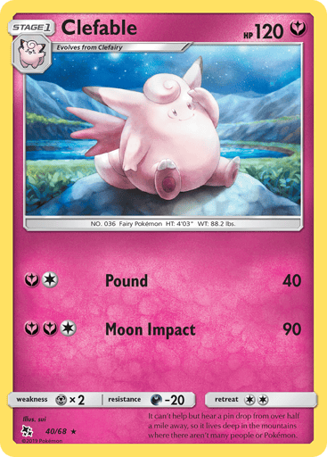 Clefable — Hidden Fates #40