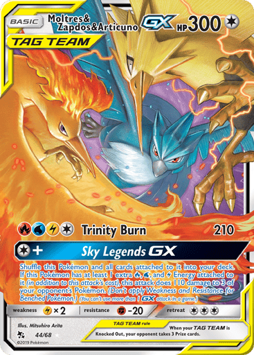 Moltres & Zapdos & Articuno-GX — Hidden Fates #44