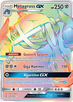 Rainbow Rare Pokémon Cards — Metagross-GX