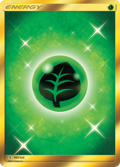 Gold Pokémon Cards — Grass Energy