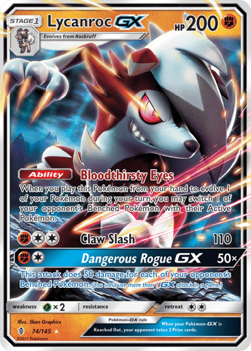 Lycanroc-GX — Guardians Rising #74
