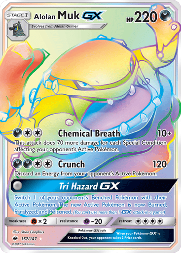Alolan Muk-GX — Burning Shadows #157
