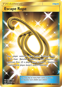 Gold Pokémon Cards — Escape Rope