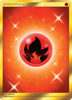 Gold Pokémon Cards — Fire Energy