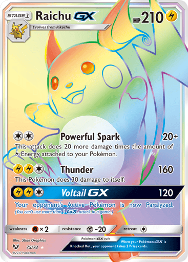 Raichu-GX — Shining Legends #75
