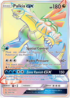 Rainbow Rare Pokémon Cards — Palkia-GX