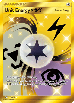 Gold Pokémon Cards — Unit Energy LightningPsychicMetal