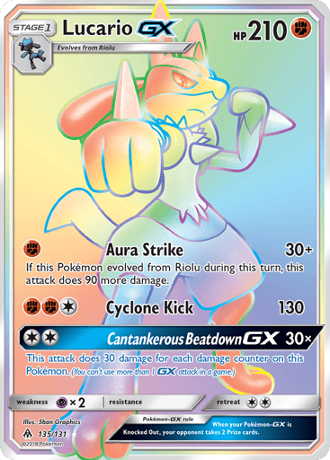 Lucario-GX — Forbidden Light #135