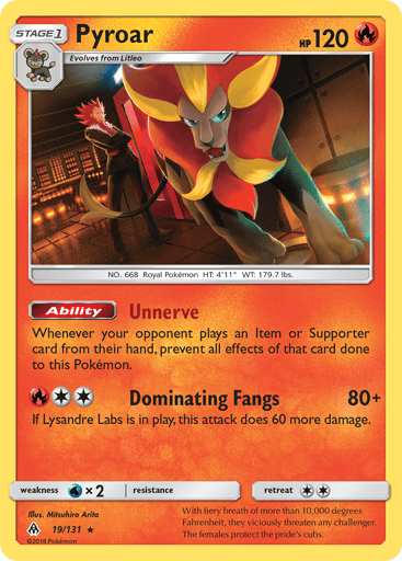 Pyroar — Forbidden Light #19