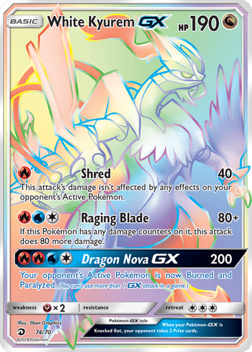 White Kyurem-GX — Dragon Majesty #74