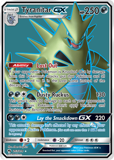 Tyranitar-GX — Lost Thunder #203