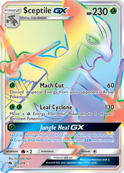 Rainbow Rare Pokémon Cards — Sceptile-GX