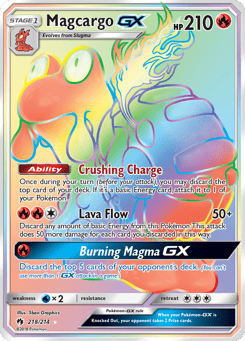 Rainbow Rare Pokémon Cards — Magcargo-GX
