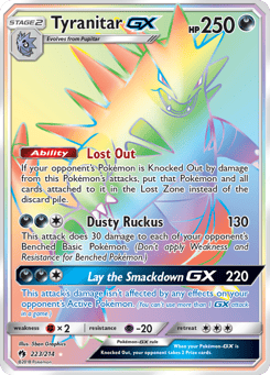 Rainbow Rare Pokémon Cards — Tyranitar-GX