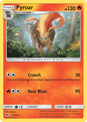 Pyroar — Lost Thunder #51