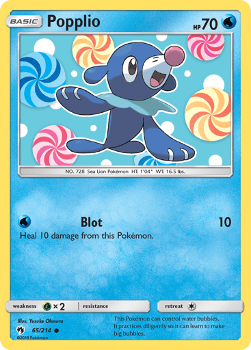Popplio — Lost Thunder #65