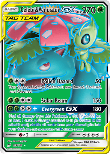 Celebi & Venusaur-GX — Team Up #159