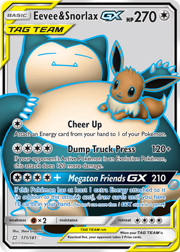 Eevee & Snorlax-GX — Team Up #171