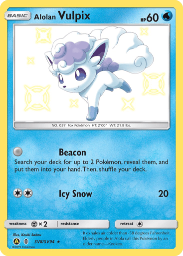 Alolan Vulpix — Hidden Fates Shiny Vault #SV8