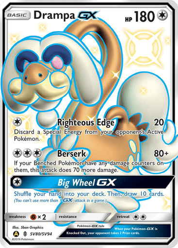Drampa-GX — Hidden Fates Shiny Vault #SV80