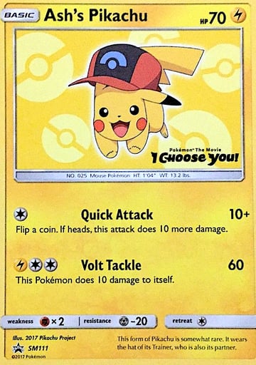 Ash's Pikachu — SM Black Star Promos #SM111