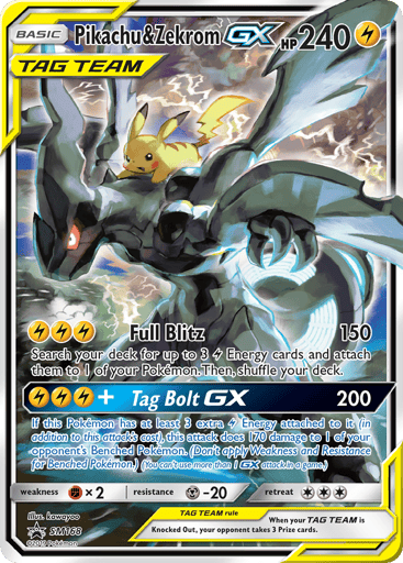 Pikachu & Zekrom-GX — SM Black Star Promos #SM168