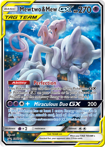 Mewtwo & Mew-GX — SM Black Star Promos #SM191