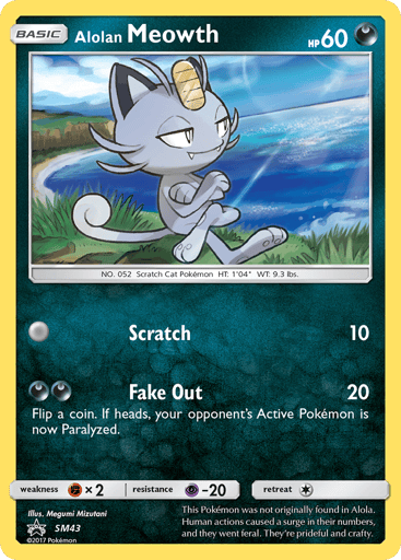 Alolan Meowth — SM Black Star Promos #SM43