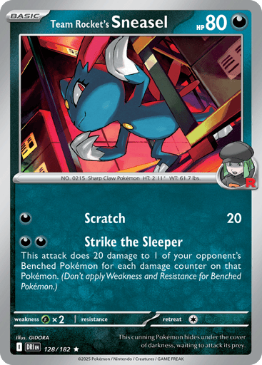 Team Rocket's Sneasel Price – Destined Rivals #128/182