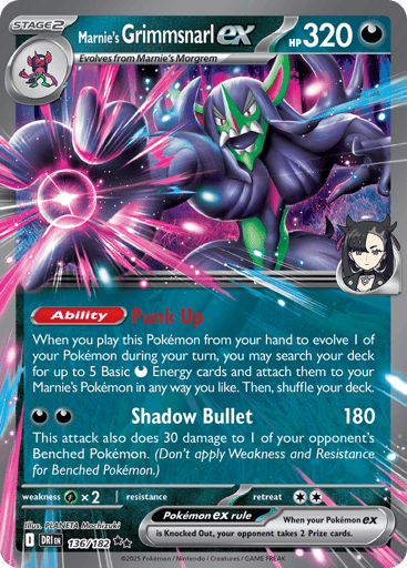 Marnie's Grimmsnarl ex Price – Destined Rivals #136/182