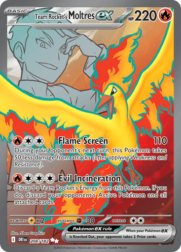Team Rocket's Moltres ex Price – Destined Rivals #208/182
