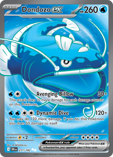 Dondozo ex Price – Destined Rivals #211/182 | CardTrack