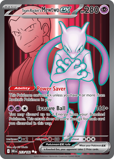 Team Rocket's Mewtwo ex — Destined Rivals #213