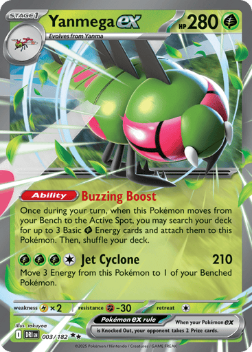 Yanmega ex Price – Destined Rivals #003/182 | CardTrack
