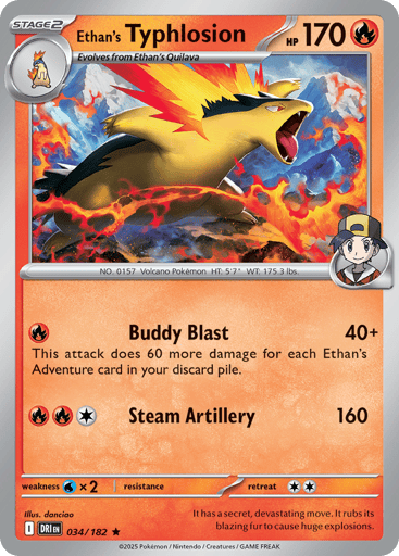 Ethan's Typhlosion Price – Destined Rivals #034/182